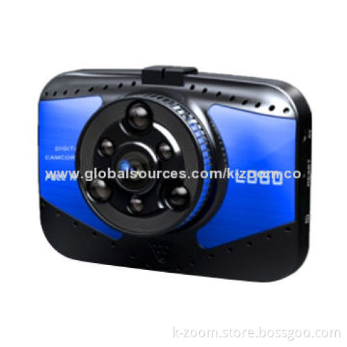 Car Data Recorder, Full HD 1,080p, 3.0-inch 16:9, 170 Degrees View Angle